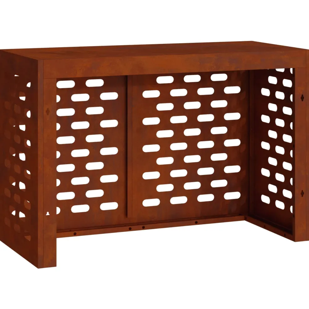 vidaXL Airconditioner hoes Roestkleurig 90 x 40 x 60 cm weervast staal