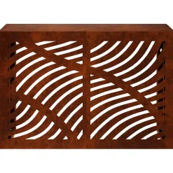 vidaXL Airconditioner hoes Roestkleurig 90 x 40 x 60 cm weervast staal