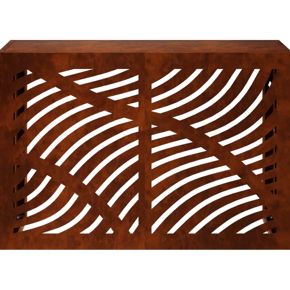 vidaXL Airconditioner hoes Roestkleurig 90 x 40 x 60 cm weervast staal