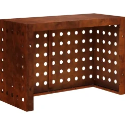 vidaXL Airconditioner hoes Roestkleurig 90 x 40 x 60 cm weervast staal