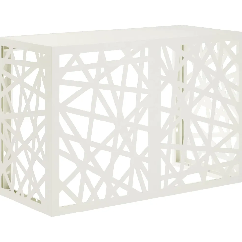 vidaXL Airconditioner hoes Wit 90 x 40 x 60 cm Staal