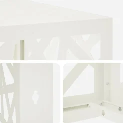 vidaXL Airconditioner hoes Wit 90 x 40 x 60 cm Staal
