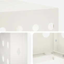 vidaXL Airconditioner hoes Wit 90 x 40 x 60 cm Staal