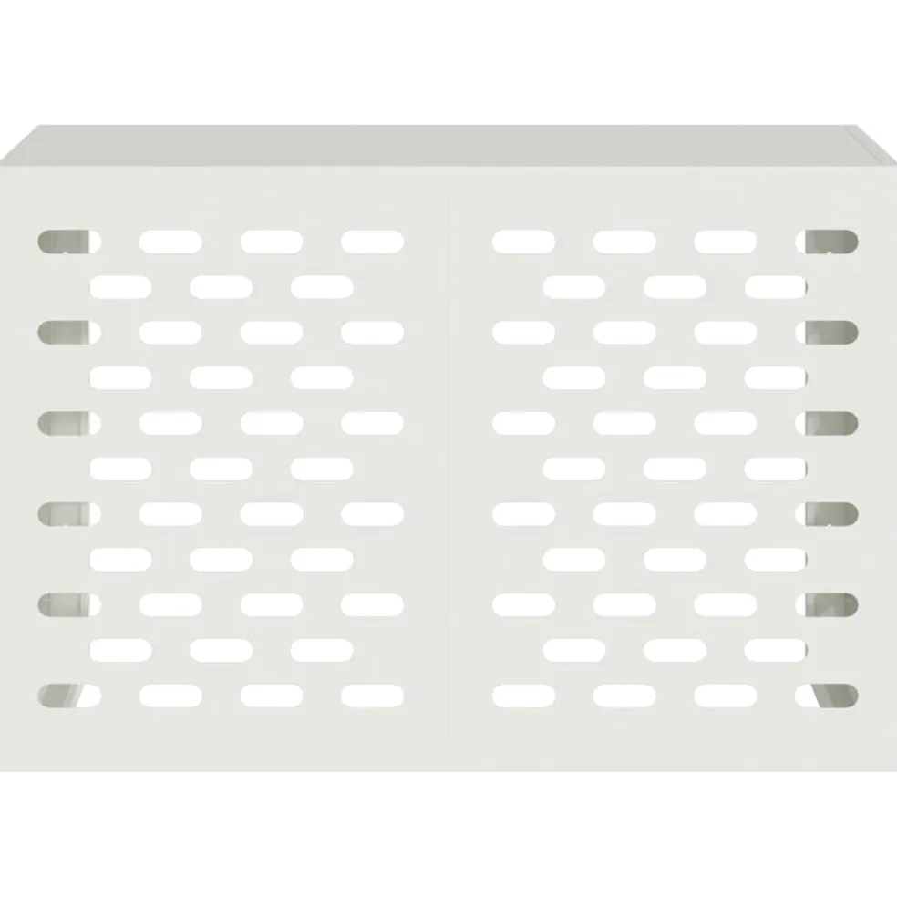 vidaXL Airconditioner hoes Wit 90 x 40 x 60 cm Staal