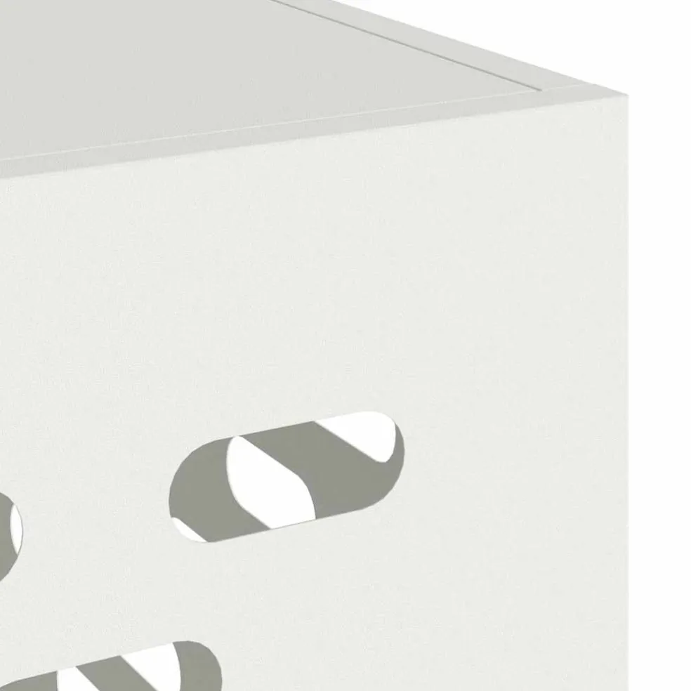 vidaXL Airconditioner hoes Wit 90 x 40 x 60 cm Staal