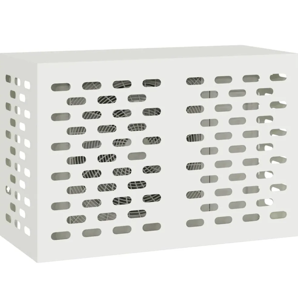 vidaXL Airconditioner hoes Wit 90 x 40 x 60 cm Staal
