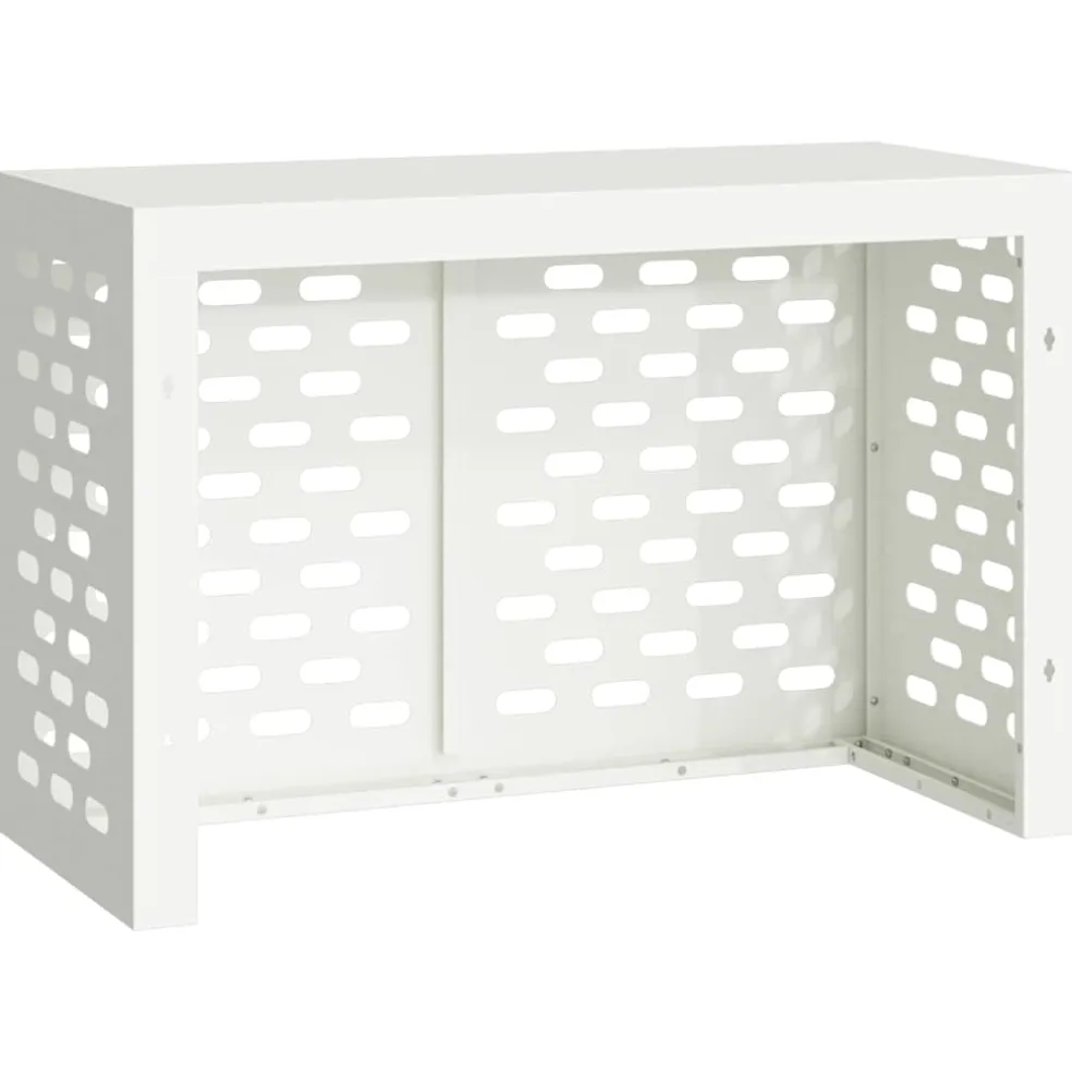 vidaXL Airconditioner hoes Wit 90 x 40 x 60 cm Staal