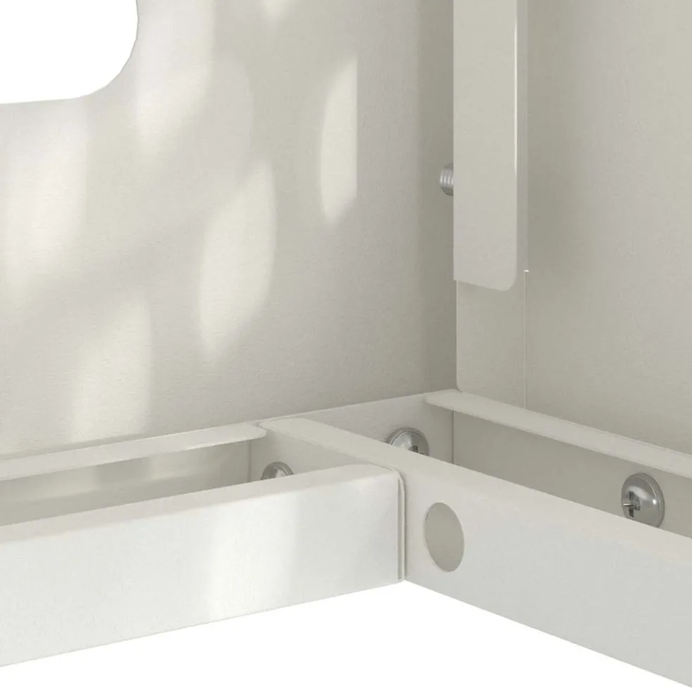 vidaXL Airconditioner hoes Wit 90 x 40 x 60 cm Staal