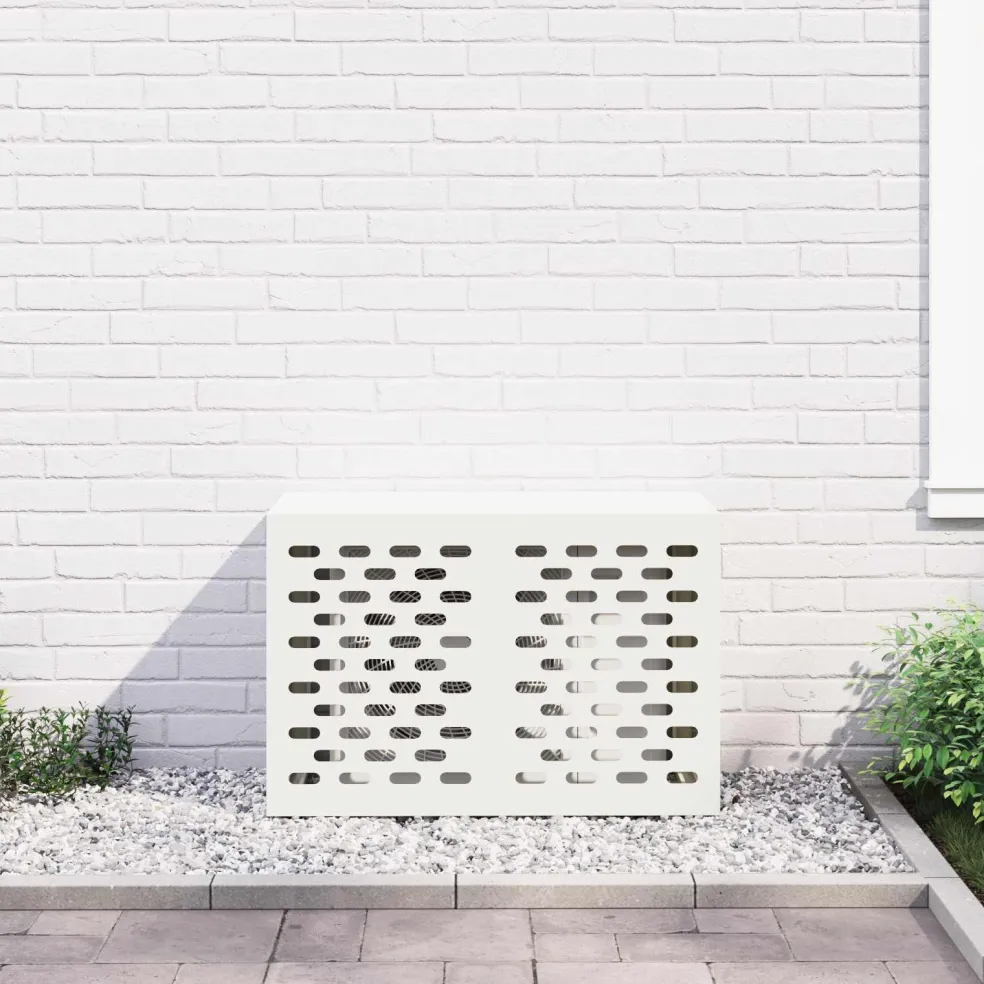 vidaXL Airconditioner hoes Wit 90 x 40 x 60 cm Staal