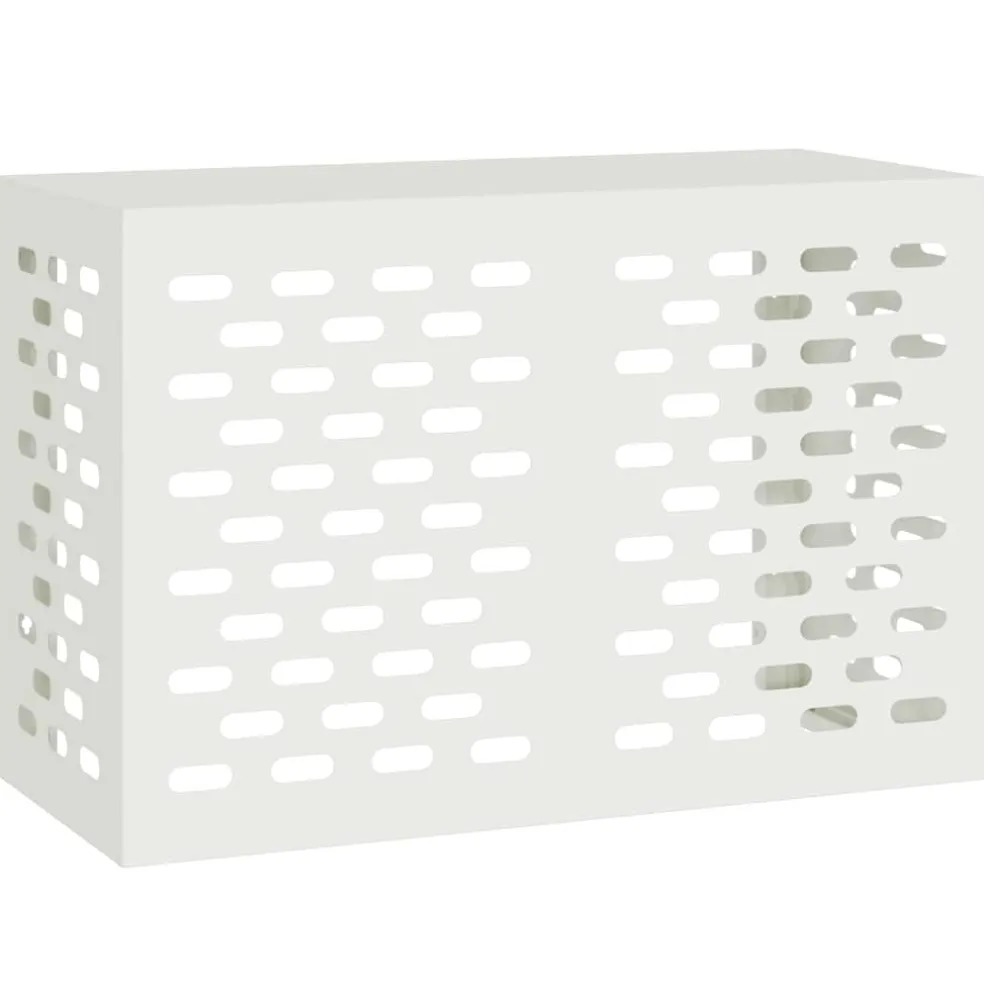 vidaXL Airconditioner hoes Wit 90 x 40 x 60 cm Staal