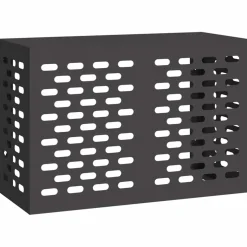 vidaXL Airconditioner hoes Zwart 90 x 40 x 60 cm Staal