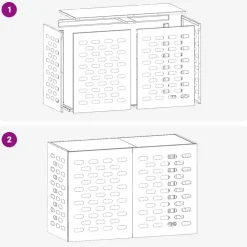vidaXL Airconditioner hoes Zwart 90 x 40 x 60 cm Staal