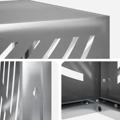 vidaXL Airconditioner hoes zilver 90 x 40 x 60 cm Gegalvaniseerd staal