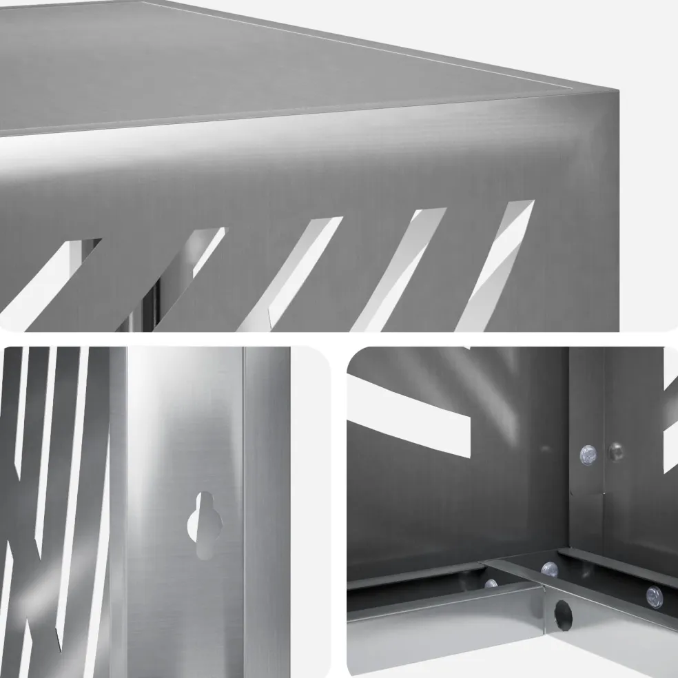 vidaXL Airconditioner hoes zilver 90 x 40 x 60 cm Gegalvaniseerd staal