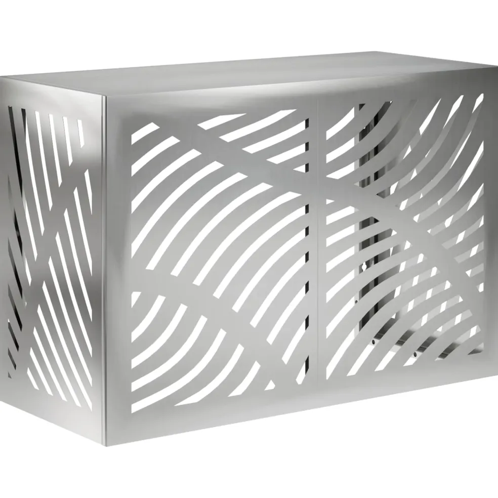 vidaXL Airconditioner hoes zilver 90 x 40 x 60 cm Gegalvaniseerd staal