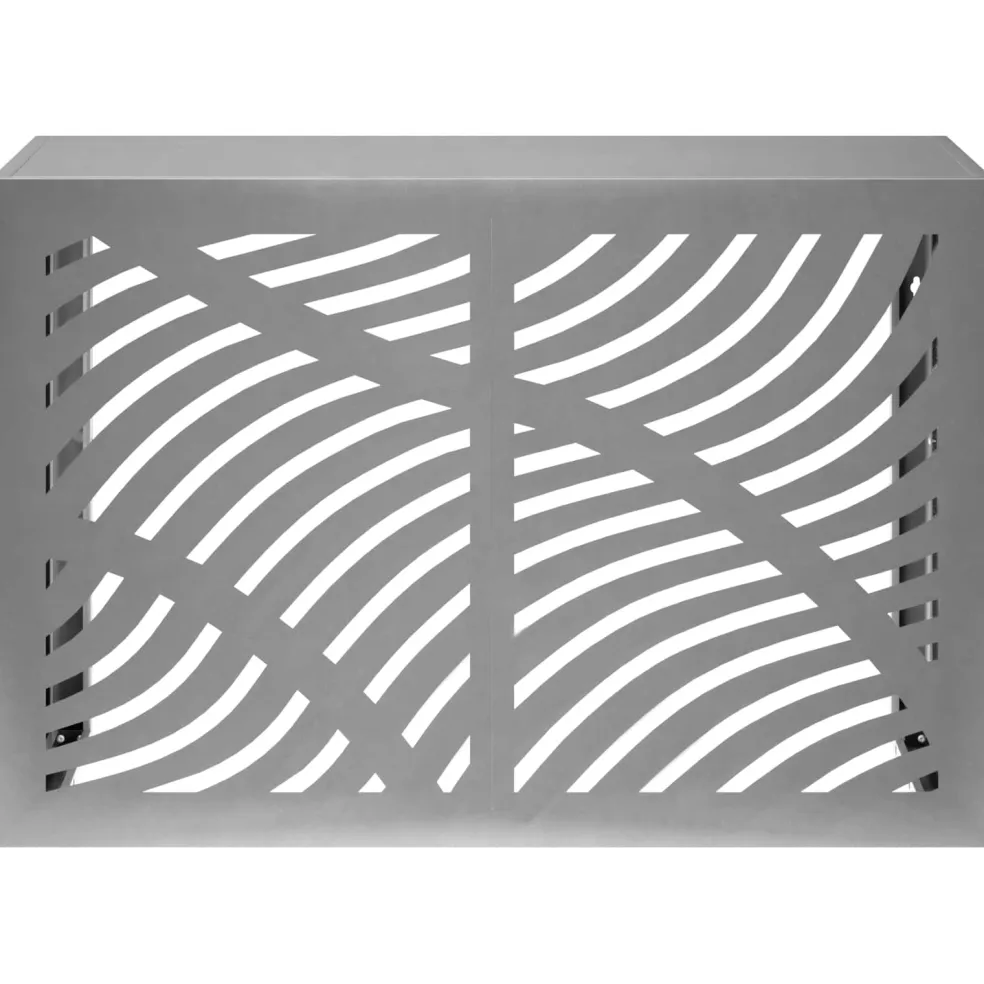 vidaXL Airconditioner hoes zilver 90 x 40 x 60 cm Gegalvaniseerd staal