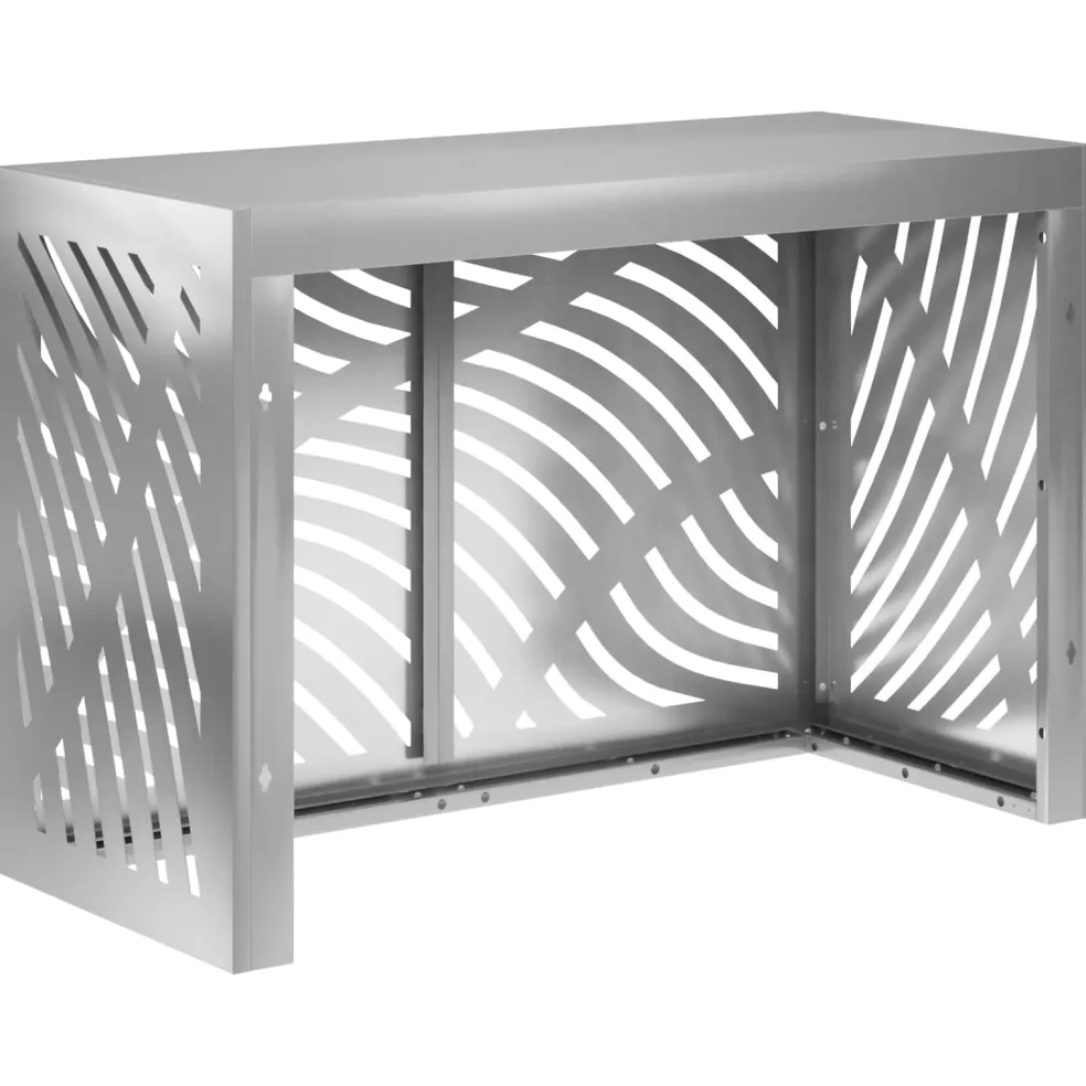 vidaXL Airconditioner hoes zilver 90 x 40 x 60 cm Gegalvaniseerd staal