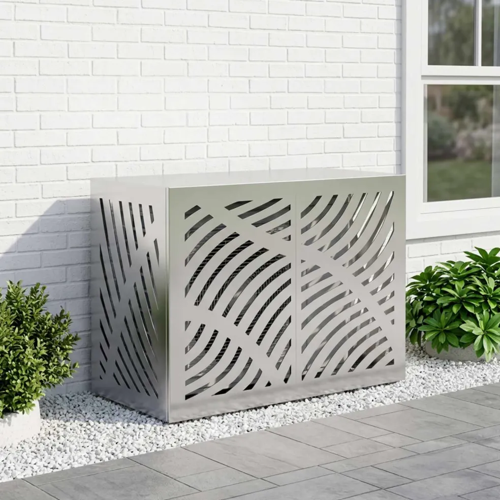 vidaXL Airconditioner hoes zilver 90 x 40 x 60 cm Gegalvaniseerd staal