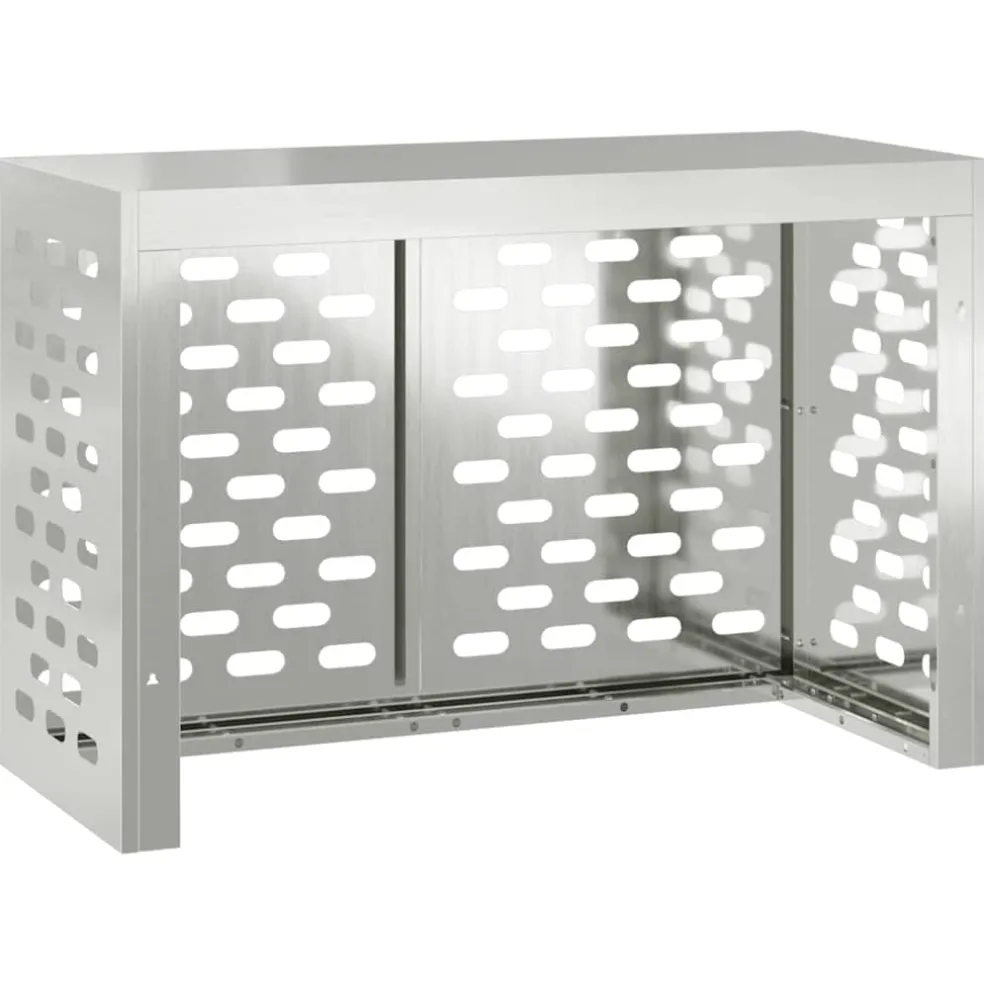 vidaXL Airconditioner hoes zilver 90 x 40 x 60 cm Gegalvaniseerd staal