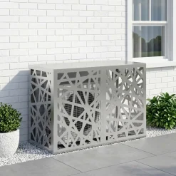 vidaXL Airconditioner hoes zilver 90 x 40 x 60 cm Gegalvaniseerd staal