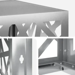 vidaXL Airconditioner hoes zilver 90 x 40 x 60 cm Gegalvaniseerd staal