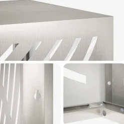 vidaXL Airconditioner hoes zilver 90 x 40 x 60 cm Roestvrij staal