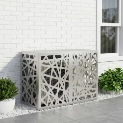 vidaXL Airconditioner hoes zilver 90 x 40 x 60 cm Roestvrij staal