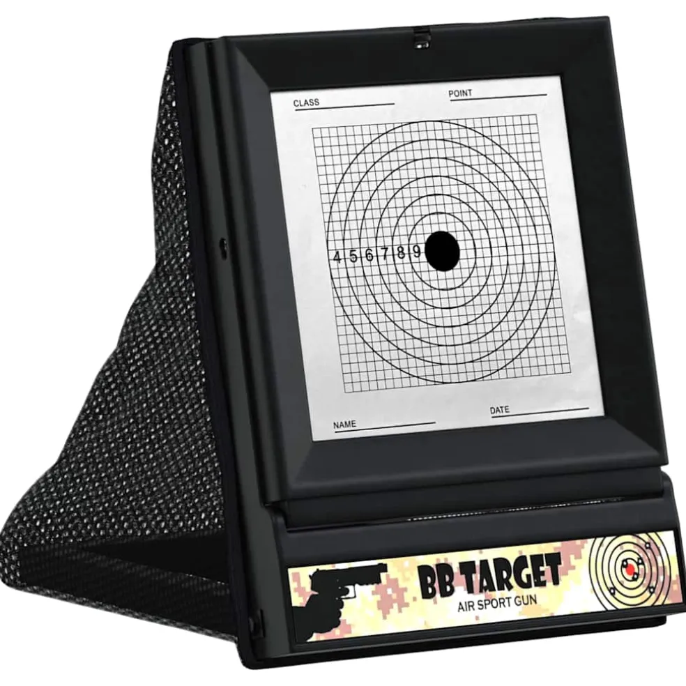 vidaXL Airsoft Doel Zwart 19 x 26 x 25 cm Kunststof