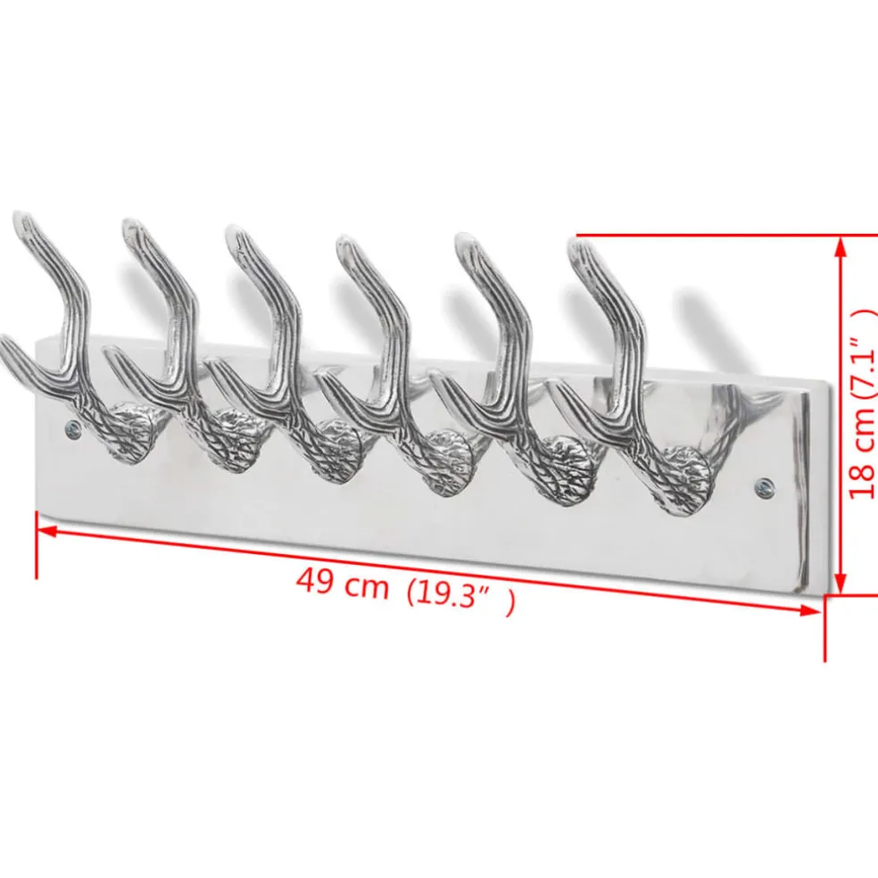 vidaXL Aluminium kapstok zilverkleurig