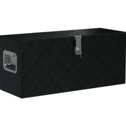 vidaXL Aluminium kist 80x30x35 cm zwart