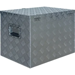 vidaXL Aluminium kist 610x430x455 mm zilverkleurig