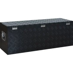 vidaXL Aluminium kist 1085x370x400 mm zwart
