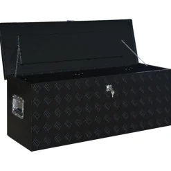 vidaXL Aluminium kist 1085x370x400 mm zwart