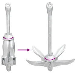 vidaXL Anker inklapbaar 3,2 kg smeedijzer zilverkleurig