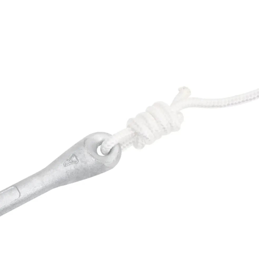 vidaXL Anker met touw inklapbaar 1,5 kg smeedijzer zilverkleurig