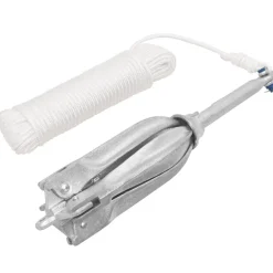 vidaXL Anker met touw inklapbaar 12 kg thermisch verzinkt gietijzer