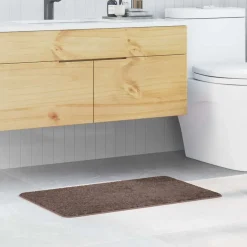 vidaXL Antislip Badmat Bruin 50 x 80 cm PP