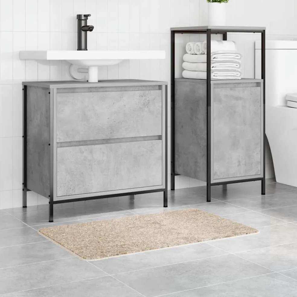 vidaXL Antislip Badmat Crème 50 x 80 cm PP