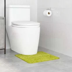 vidaXL Antislip Badmat met Toilet Cut Groen 50 x 50 cm PP