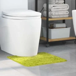 vidaXL Antislip Badmat met Toilet Cut Groen 50 x 50 cm PP