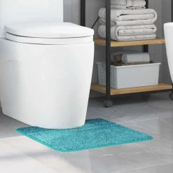 vidaXL Antislip Badmat met Toilet Cut Rood 50 x 50 cm PP