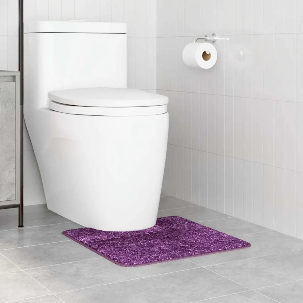 vidaXL Antislip Badmat met Toilet Cut Paars 50 x 50 cm PP