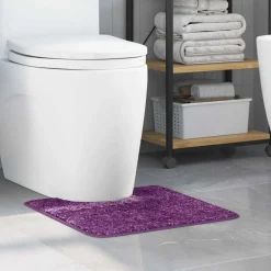 vidaXL Antislip Badmat met Toilet Cut Paars 50 x 50 cm PP