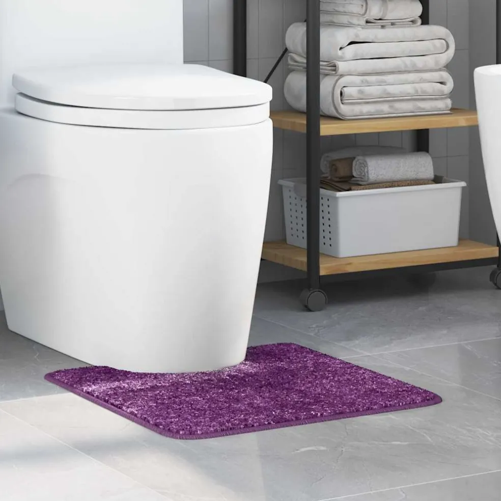 vidaXL Antislip Badmat met Toilet Cut Paars 50 x 50 cm PP