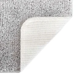 vidaXL Antislip Badmat met Toilet Cut Grijs 50 x 50 cm PP