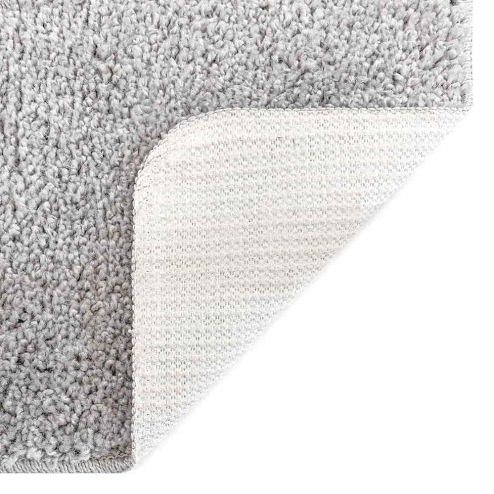 vidaXL Antislip Badmat met Toilet Cut Grijs 50 x 50 cm PP