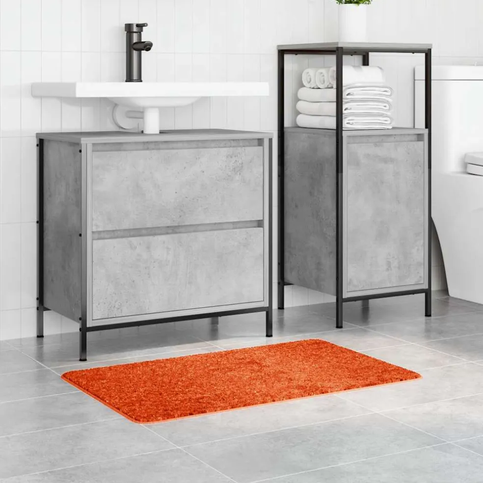 vidaXL Antislip Badmat Oranje 50 x 80 cm PP