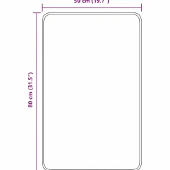 vidaXL Antislip Badmat Paars 50 x 80 cm PP