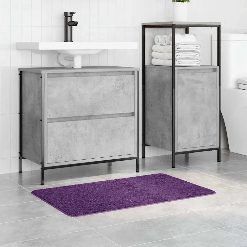 vidaXL Antislip Badmat Paars 50 x 80 cm PP