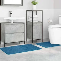 vidaXL Antislip Badmat Set 2 st Blauw 50 x 50 cm PP